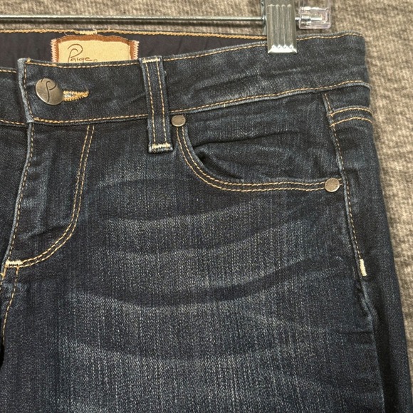 PAIGE Canyon Boot Jeans Women's 26 Dark Wash Bootcut Stretch Denim - Picture 4 of 13